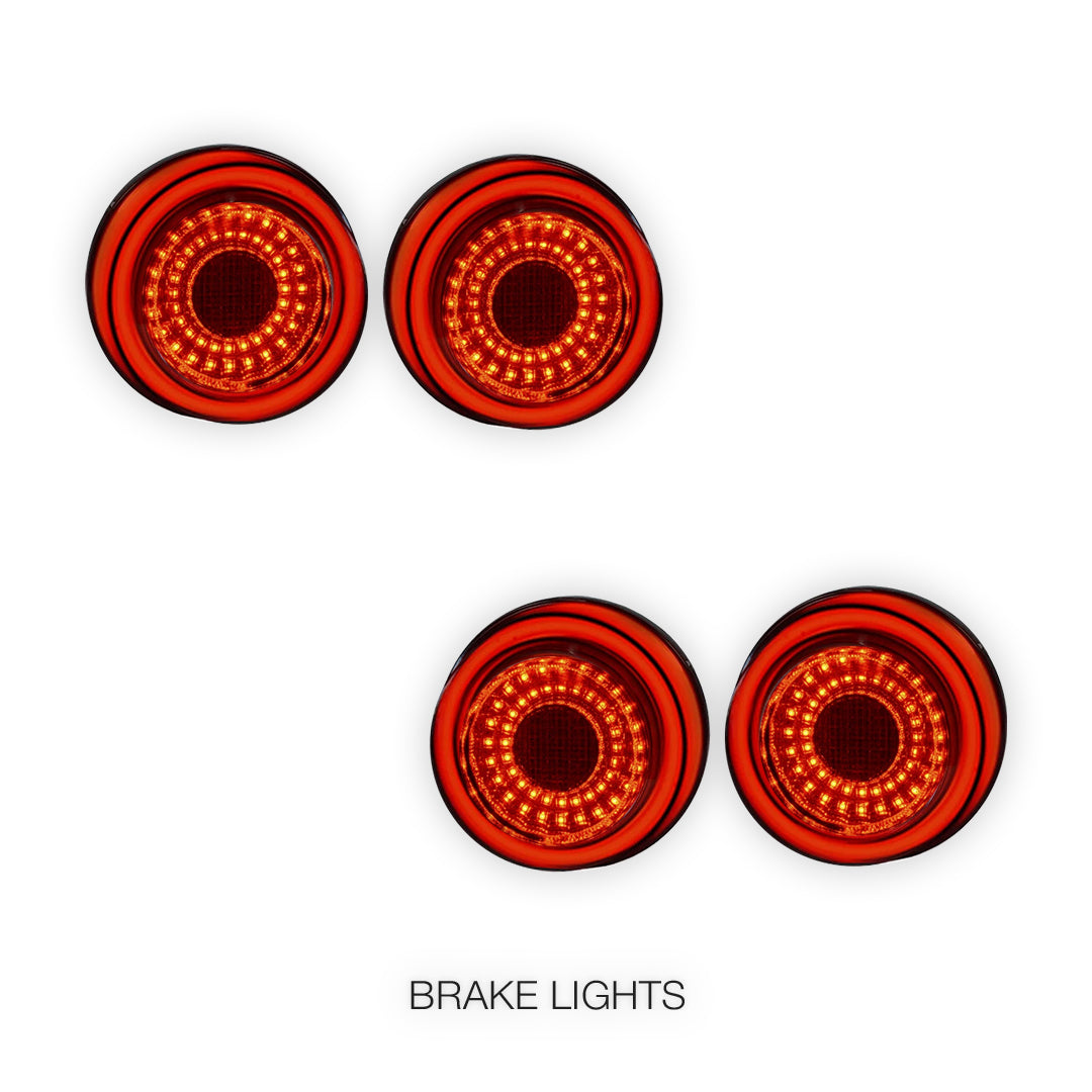 Ferrari F50 (1995 - 1997) Clear Red Full 3D LED Stripe Bar Tail Lights LH + RH