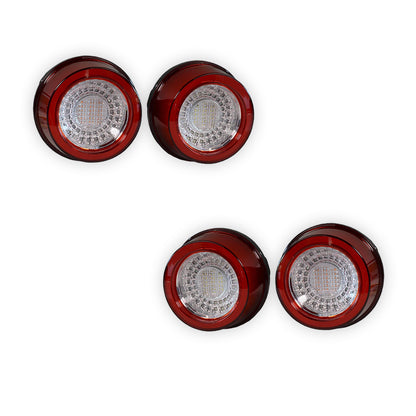 Ferrari F50 (1995 - 1997) Clear Red Full 3D LED Stripe Bar Tail Lights LH + RH