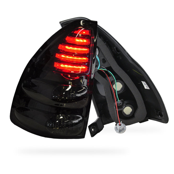 Toyota LandCruiser Prado 120 Series (2003 - 2009) Smoked Black LED Tail Lights LH + RH