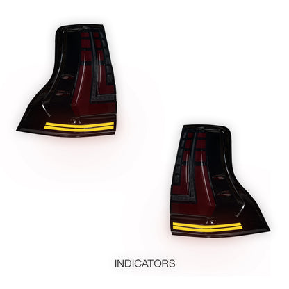 Toyota LandCruiser Prado 150 Series (2009 - 2017) Sequential Full LED Tail Lights LH + RH