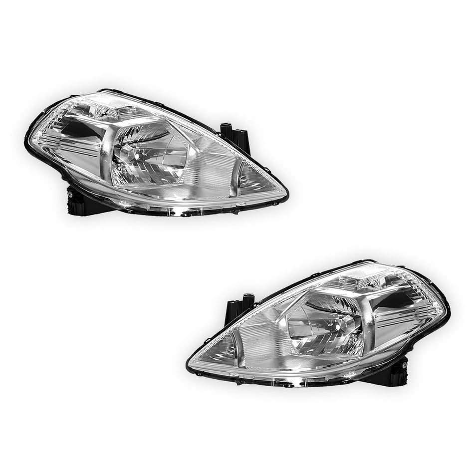 Nissan Tiida C11 (2006 - 2009) Chrome Headlights LH + RH