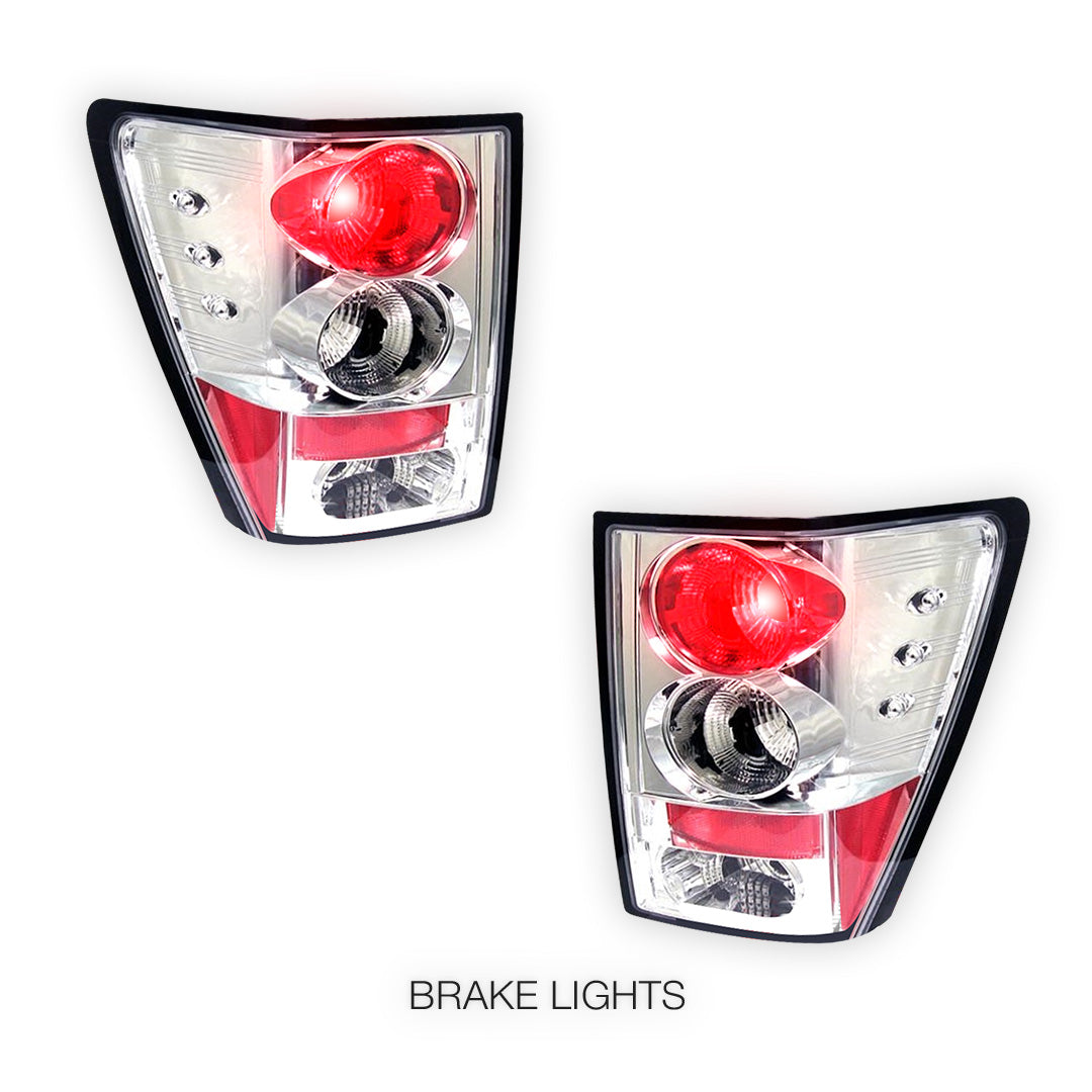 Jeep Grand Cherokee WH (2005 - 2010) Full Smoked Altezza Halogen Tail Lights LH + RH