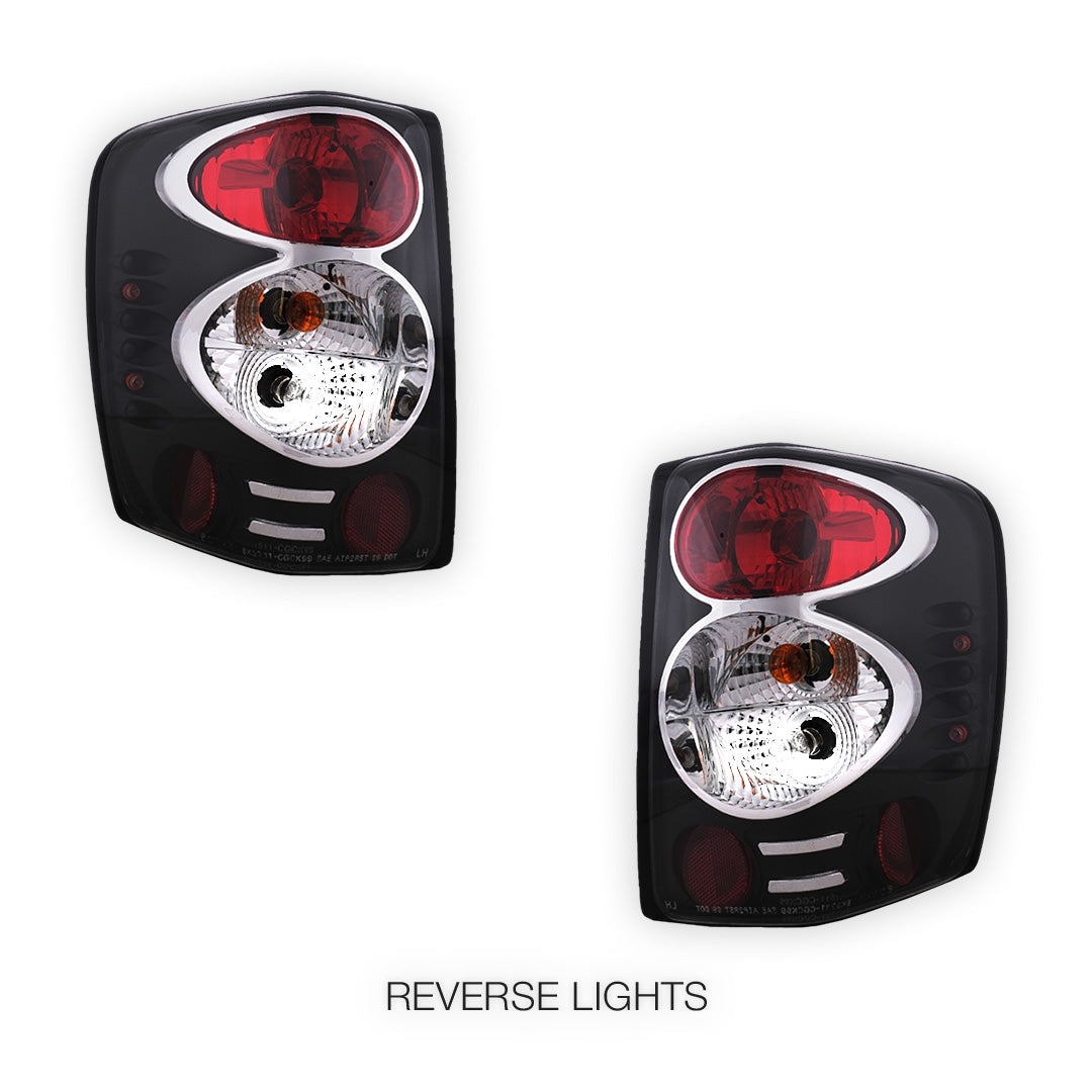 Jeep Grand Cherokee WJ (1999 - 2004) Black Altezza Halogen Tail Lights LH + RH