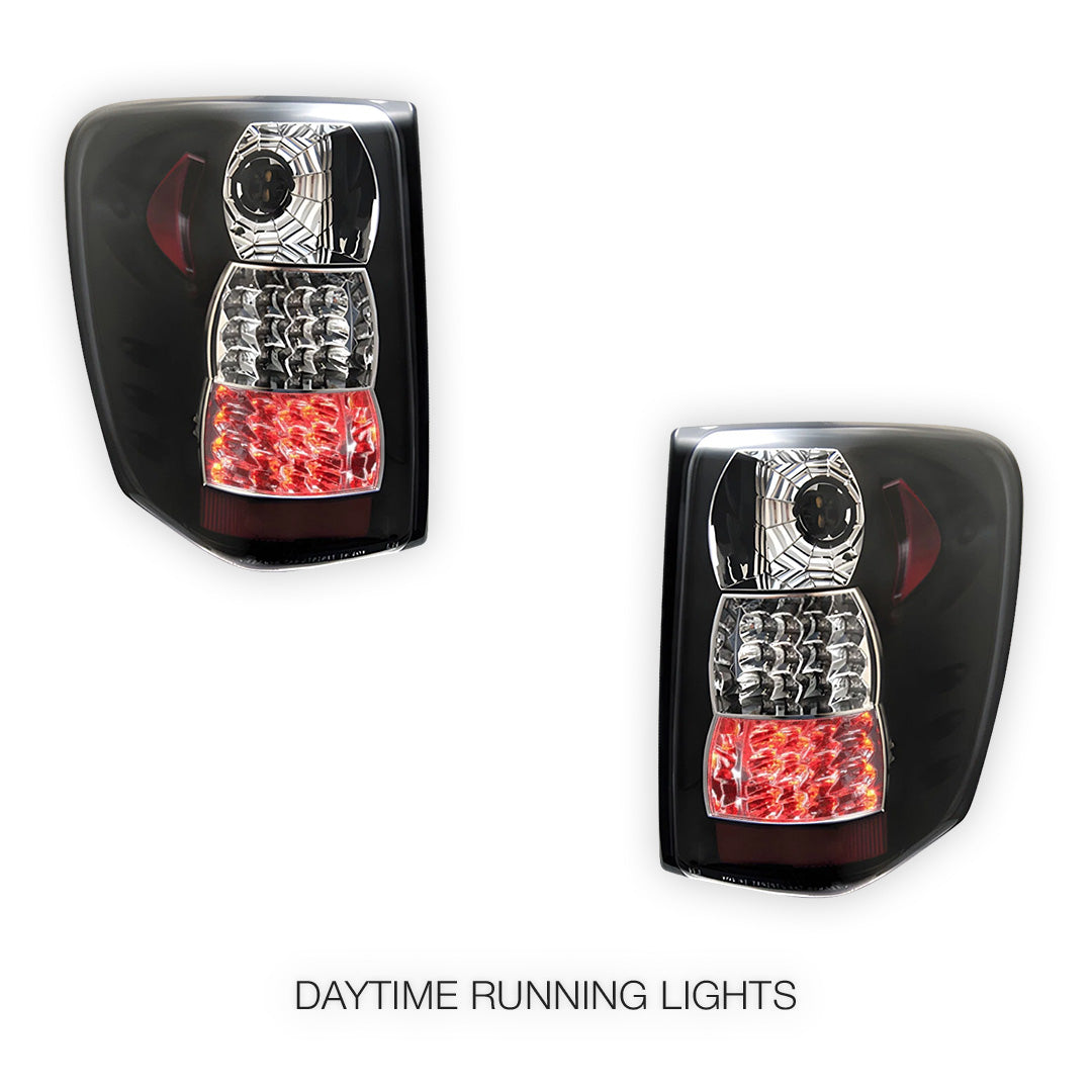 Jeep Grand Cherokee WJ (1999 - 2004) Black LED Tail Lights LH + RH