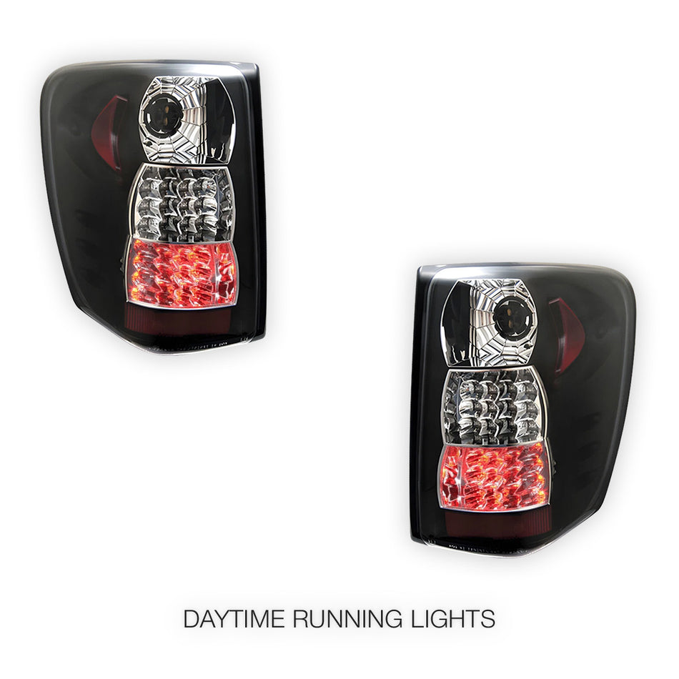 Jeep Grand Cherokee WJ (1999 - 2004) Black LED Tail Lights LH + RH