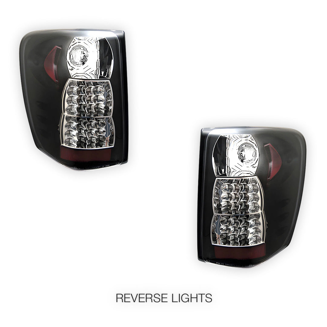 Jeep Grand Cherokee WJ (1999 - 2004) Black LED Tail Lights LH + RH
