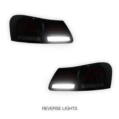 Lexus GS S190 (2005 - 2010) Smoked Red Sequential 3D LED Stripe Bar Tail Lights LH + RH