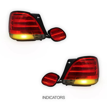 Lexus GS S160 (1998 - 2005) Smoked Red LED Tail Lights with Trunk Lights LH + RH