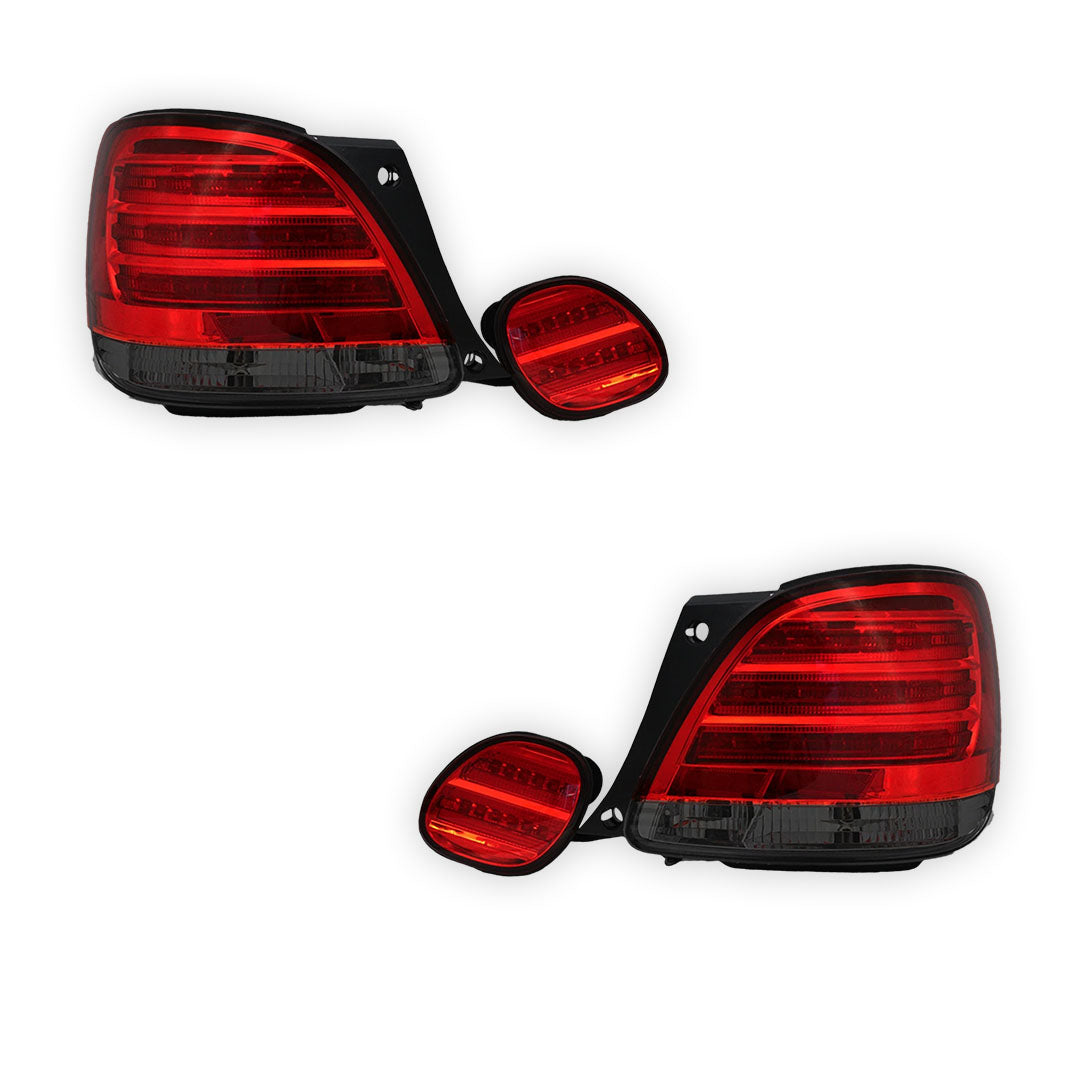 Lexus GS S160 (1998 - 2005) Smoked Red LED Tail Lights with Trunk Lights LH + RH