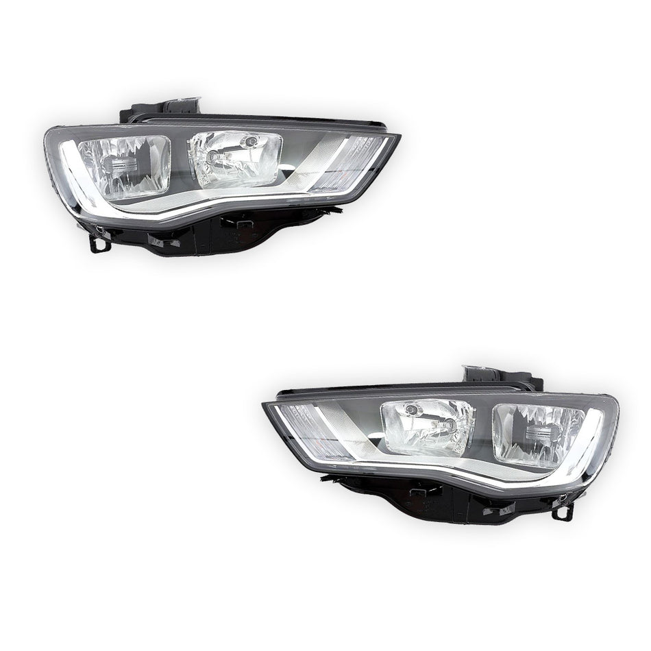 Audi A3 8V (2013 - 2016) Genuine Clear Black Halogen Headlights LH + RH