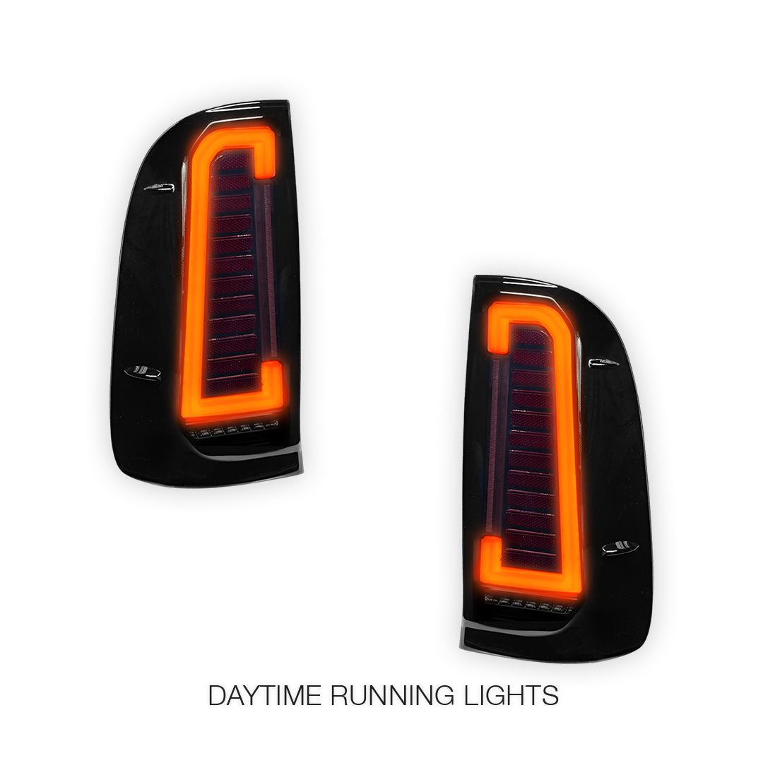 Toyota HiLux N70 / Vigo (2004 - 2015) Smoked Black Sequential Full 3D LED Tail Lights LH + RH