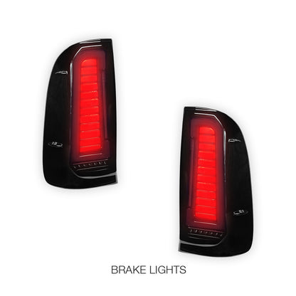 Toyota HiLux N70 / Vigo (2004 - 2015) Smoked Black Sequential Full 3D LED Tail Lights LH + RH