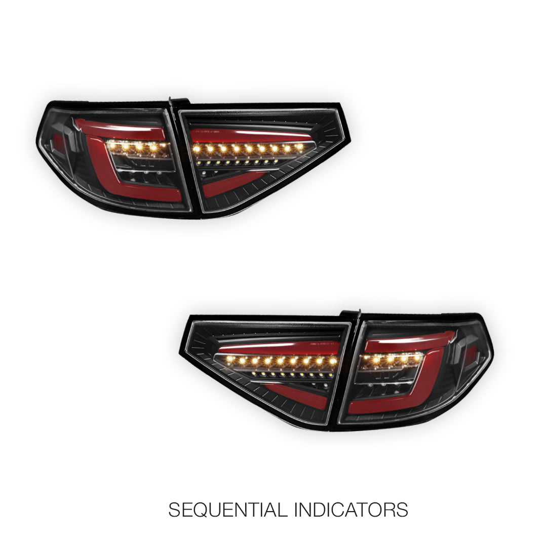 Subaru Impreza GE / GP (2007 - 2013) Sequential 3D LED Stripe Bar Tail Lights LH + RH
