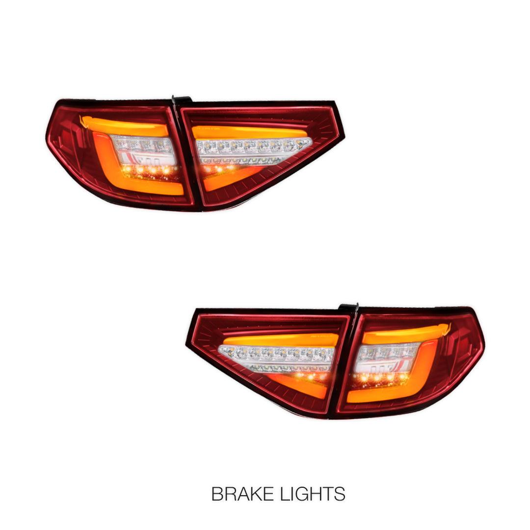 Subaru Impreza GE / GP (2007 - 2013) Sequential 3D LED Stripe Bar Tail Lights LH + RH