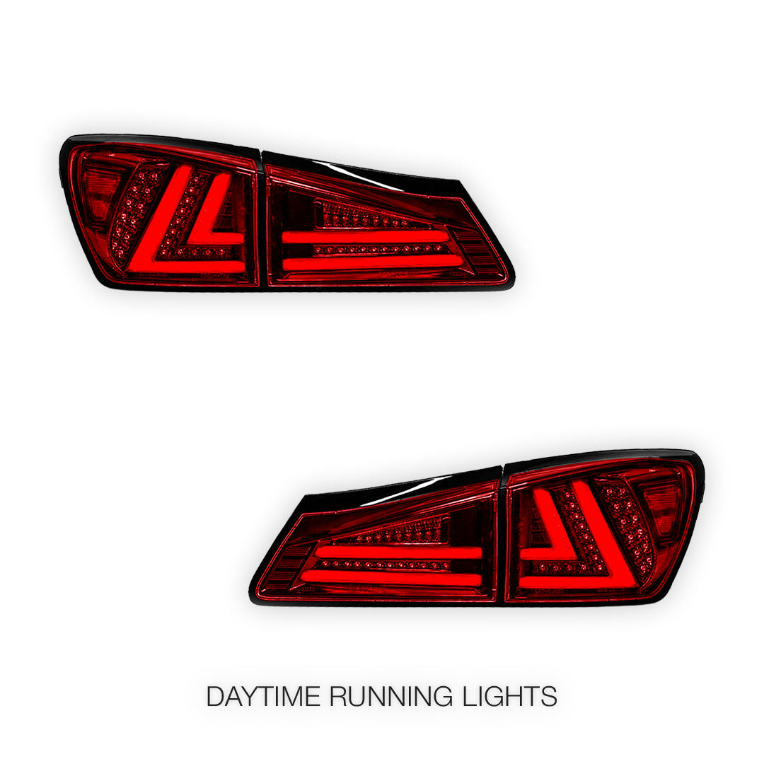 Lexus IS GSE20 (2005 - 2013) 3D Full LED Stripe Tail Lights LH + RH