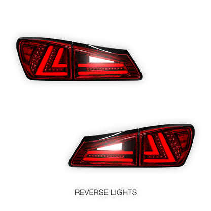 Lexus IS GSE20 (2005 - 2013) 3D Full LED Stripe Tail Lights LH + RH