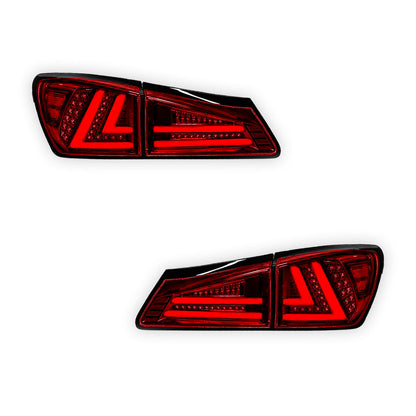 Lexus IS GSE20 (2005 - 2013) 3D Full LED Stripe Tail Lights LH + RH