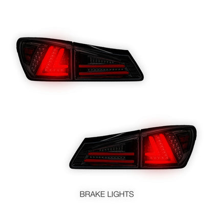 Lexus IS GSE20 (2005 - 2013) 3D Full LED Stripe Tail Lights LH + RH
