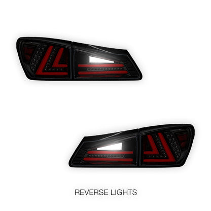 Lexus IS GSE20 (2005 - 2013) 3D Full LED Stripe Tail Lights LH + RH