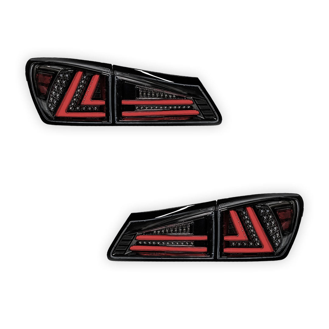 Lexus IS GSE20 (2005 - 2013) 3D Full LED Stripe Tail Lights LH + RH
