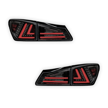 Lexus IS GSE20 (2005 - 2013) 3D Full LED Stripe Tail Lights LH + RH