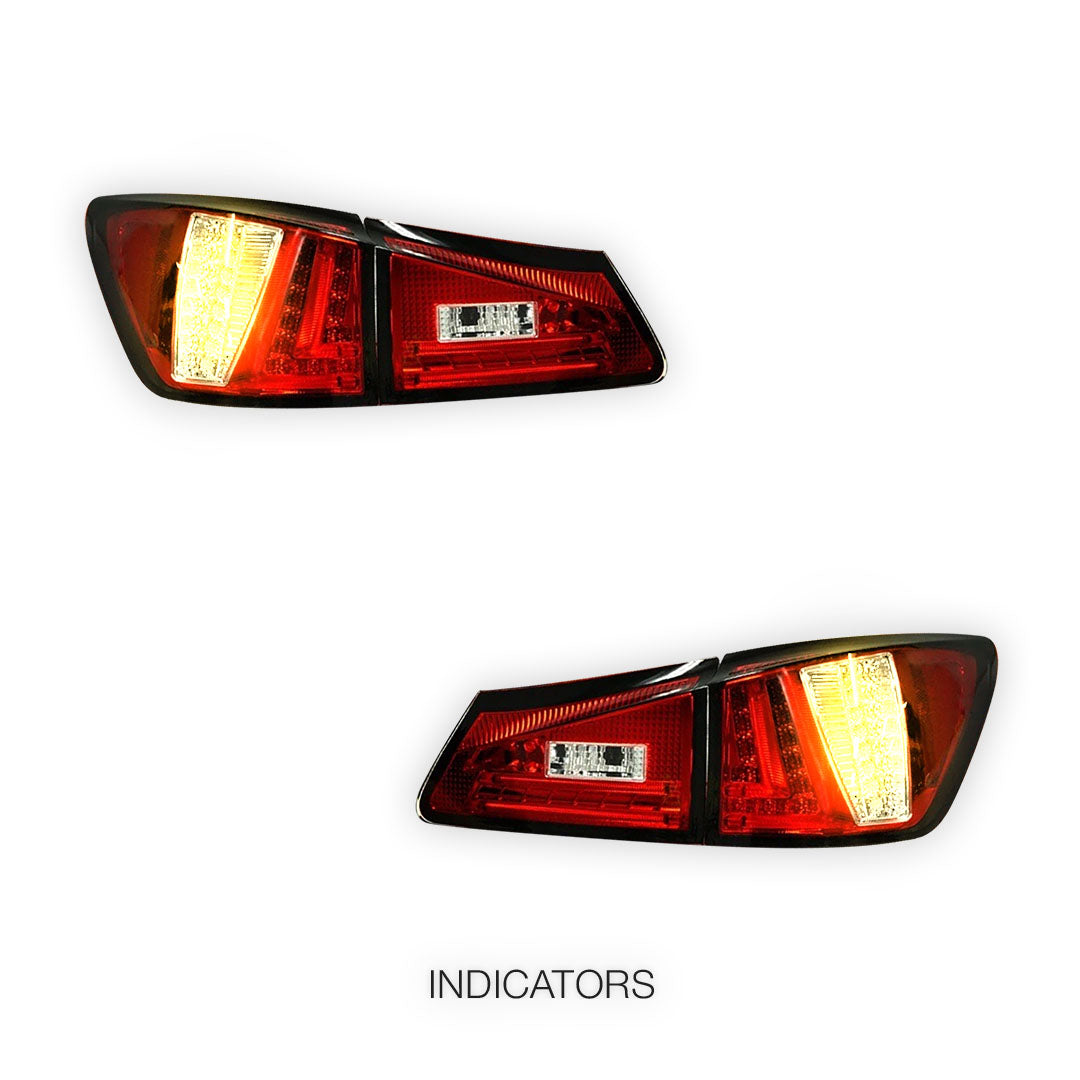 Lexus IS GSE20 (2005 - 2013) 3D LED Stripe Bar Tail Lights LH + RH