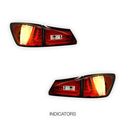 Lexus IS GSE20 (2005 - 2013) 3D LED Stripe Bar Tail Lights LH + RH