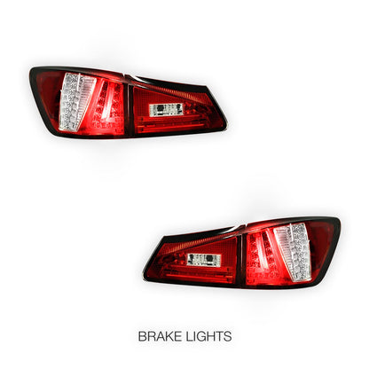 Lexus IS GSE20 (2005 - 2013) 3D LED Stripe Bar Tail Lights LH + RH