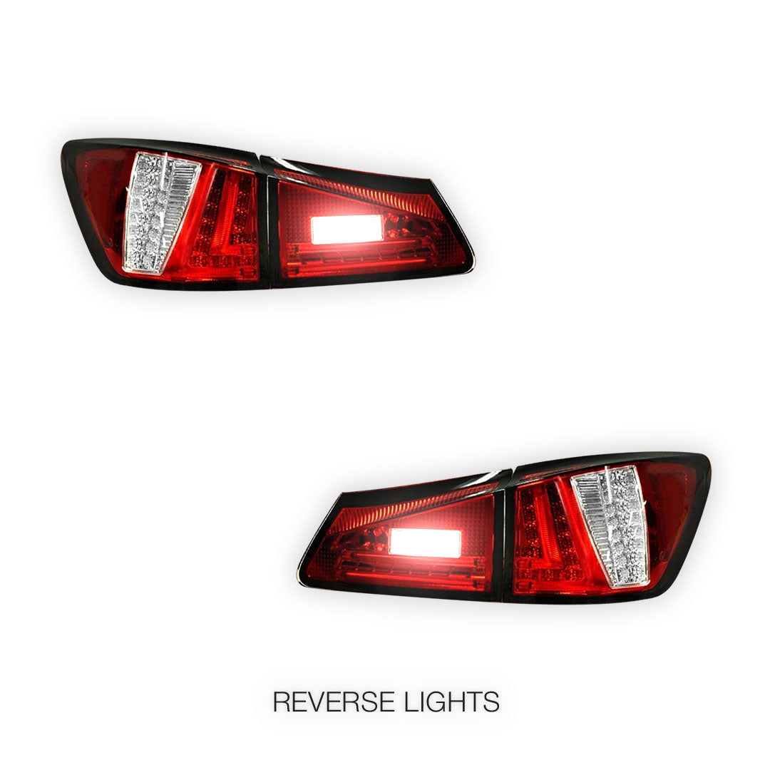 Lexus IS GSE20 (2005 - 2013) 3D LED Stripe Bar Tail Lights LH + RH
