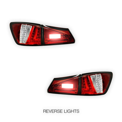 Lexus IS GSE20 (2005 - 2013) 3D LED Stripe Bar Tail Lights LH + RH