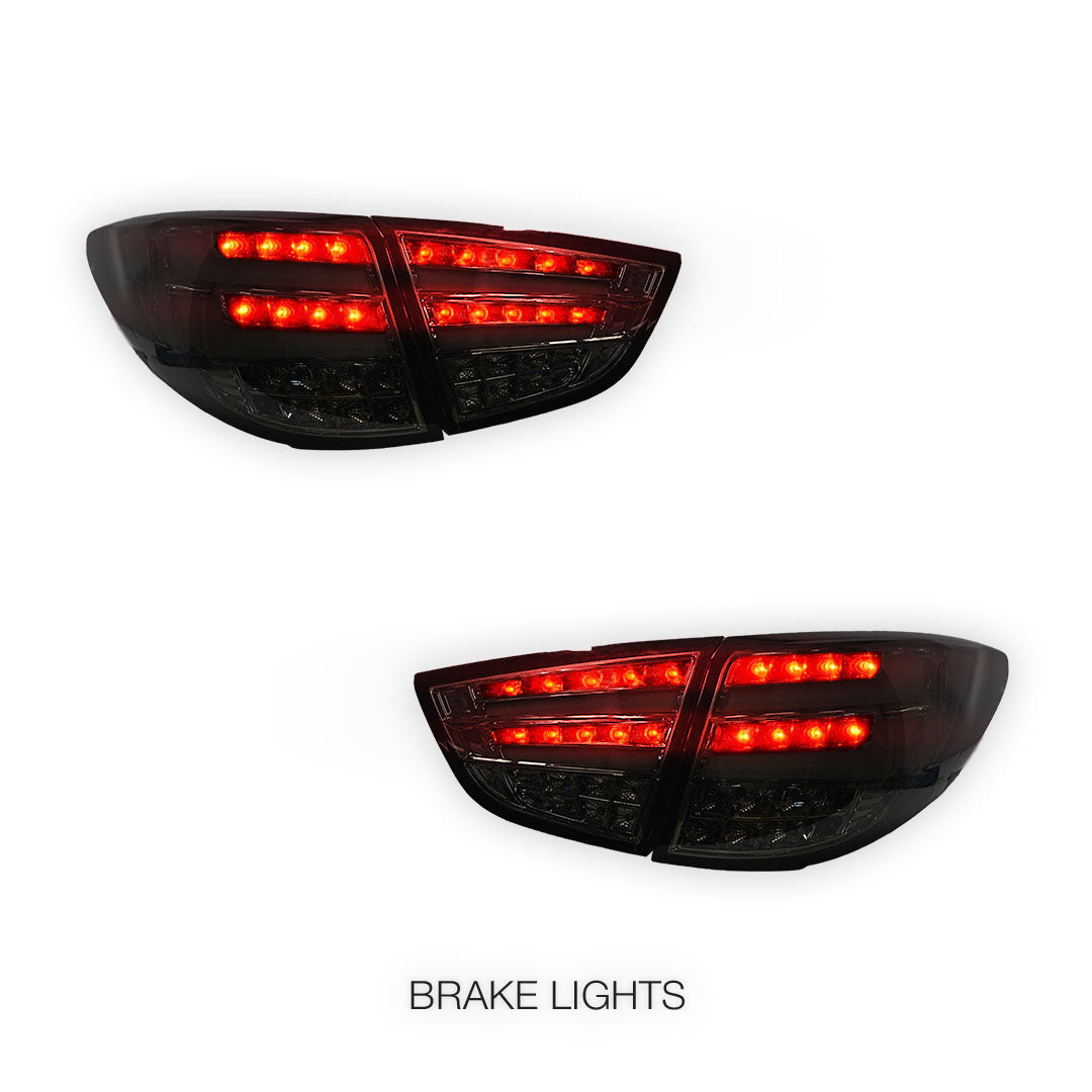 Hyundai ix35 LM (2009 - 2015) Smoked Black Full LED Tail Lights LH + RH