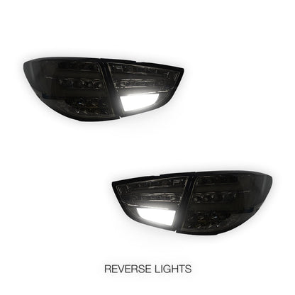 Hyundai ix35 LM (2009 - 2015) Smoked Black Full LED Tail Lights LH + RH