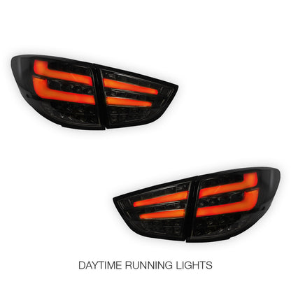 Hyundai Tucson JM / TL / TLE (2009 - 2015) Smoked Black Full LED Tail Lights LH + RH