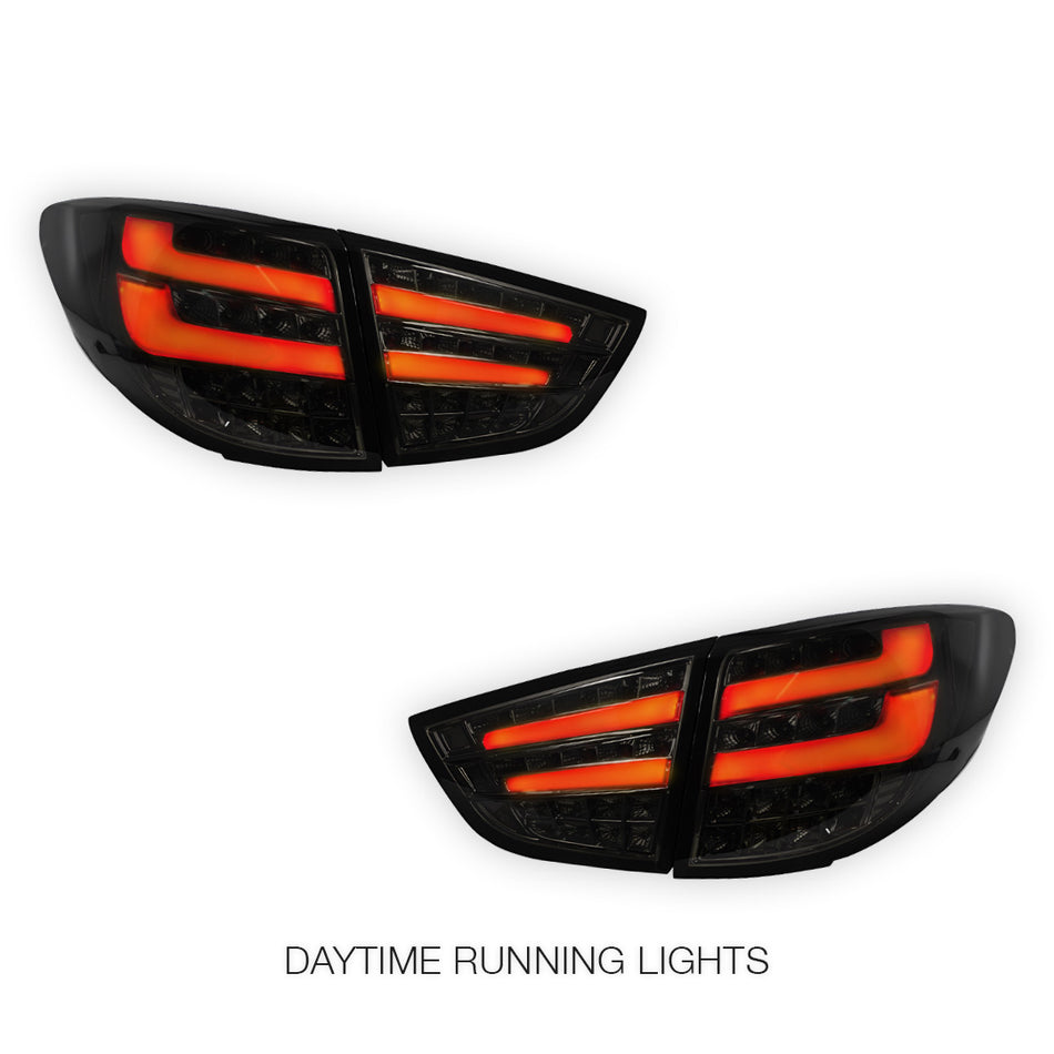 Hyundai Tucson JM / TL / TLE (2009 - 2015) Smoked Black Full LED Tail Lights LH + RH