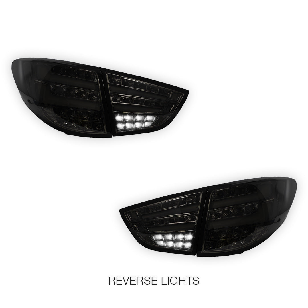 Hyundai Tucson JM / TL / TLE (2009 - 2015) Smoked Black Full LED Tail Lights LH + RH