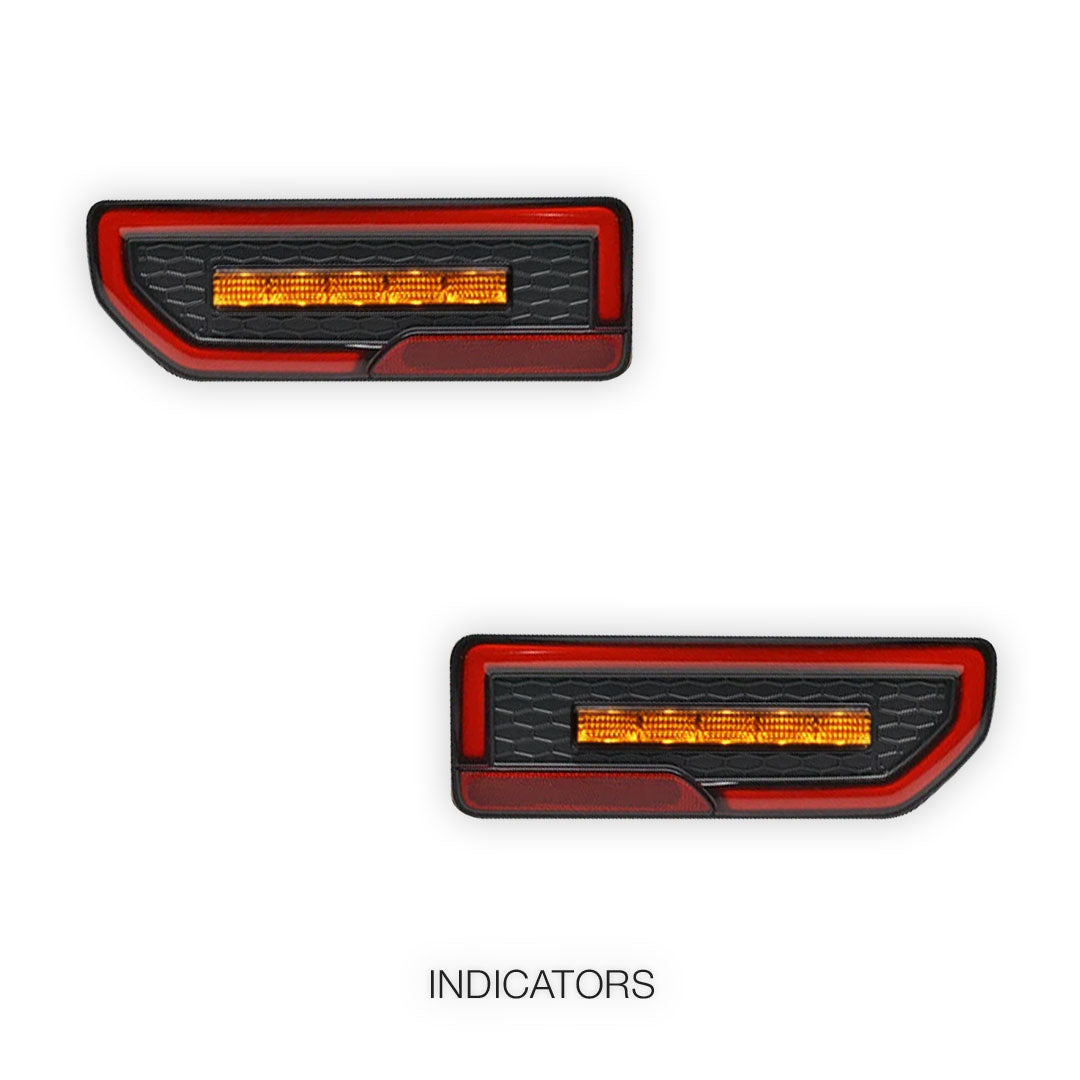 Suzuki Jimny JB74 (2019 - 2024) JDM Clear Red Sequential LED Tail Lights LH + RH