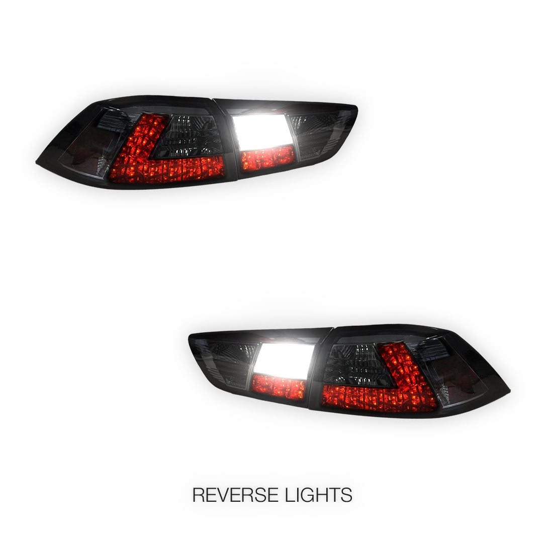 Mitsubishi Lancer CJ / CF (2007 - 2018) Smoked LED Tail Lights LH + RH