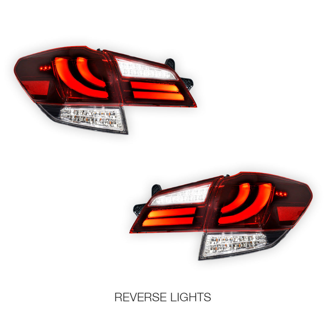 Subaru Liberty BM GEN 5 (2009 - 2014) Crystal-Eye Clear Red Sequential Full LED Tail Lights LH + RH