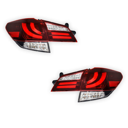 Subaru Liberty BM GEN 5 (2009 - 2014) Crystal-Eye Clear Red Sequential Full LED Tail Lights LH + RH