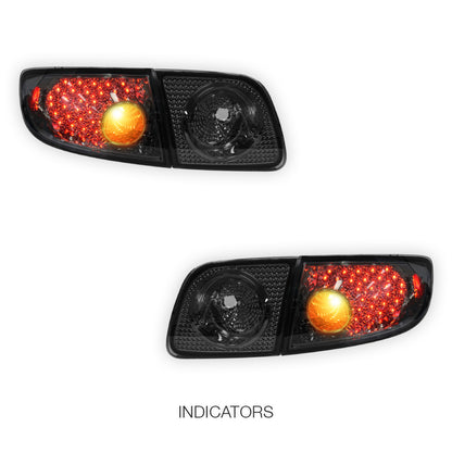 Mazda 3 BK (2003 - 2009) Smoked LED Tail Lights LH + RH