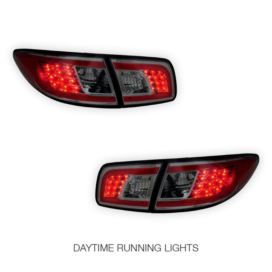 Mazda 6 GG (2002 - 2007) Full Smoked LED Tail Lights LH + RH
