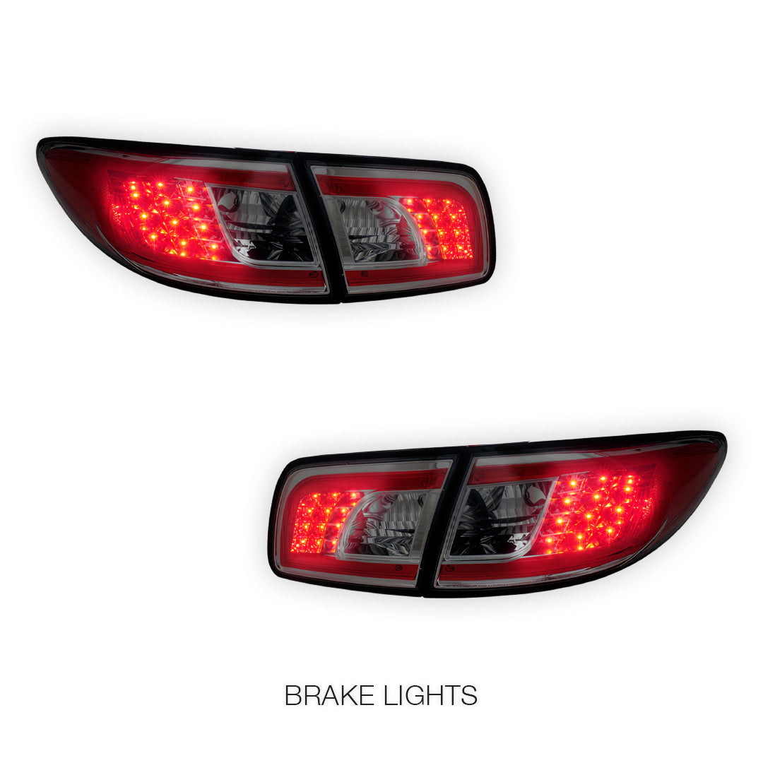Mazda 6 GG (2002 - 2007) Full Smoked LED Tail Lights LH + RH