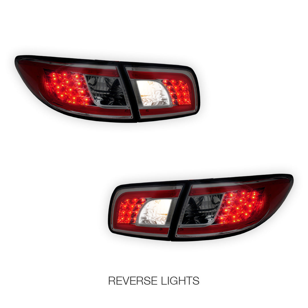 Mazda 6 GG (2002 - 2007) Full Smoked LED Tail Lights LH + RH