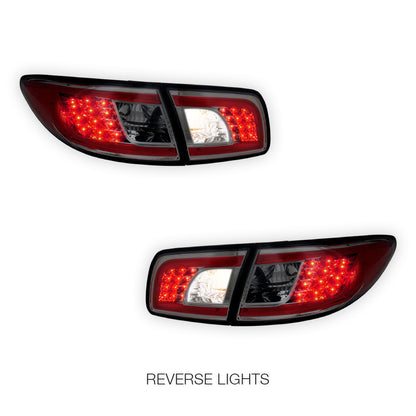 Mazda 6 GG (2002 - 2007) Full Smoked LED Tail Lights LH + RH