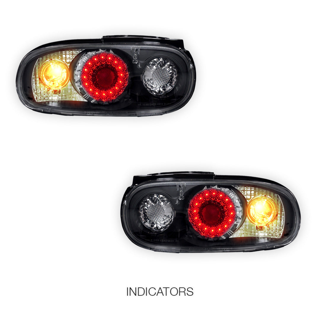 Mazda MX-5 NA (1989 - 1997) JDM Black Altezza LED Tail Lights LH + RH