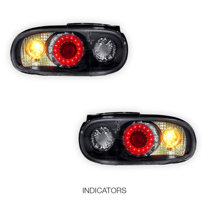 Mazda MX-5 NA (1989 - 1997) JDM Black Altezza LED Tail Lights LH + RH
