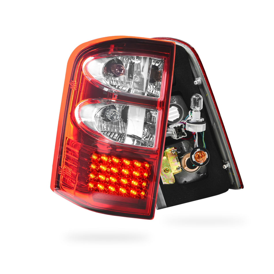 Nissan Patrol GU (1997 - 2004) Clear Red LED Tail Lights LH + RH