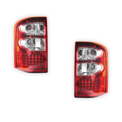 Nissan Patrol GU (1997 - 2004) Clear Red LED Tail Lights LH + RH