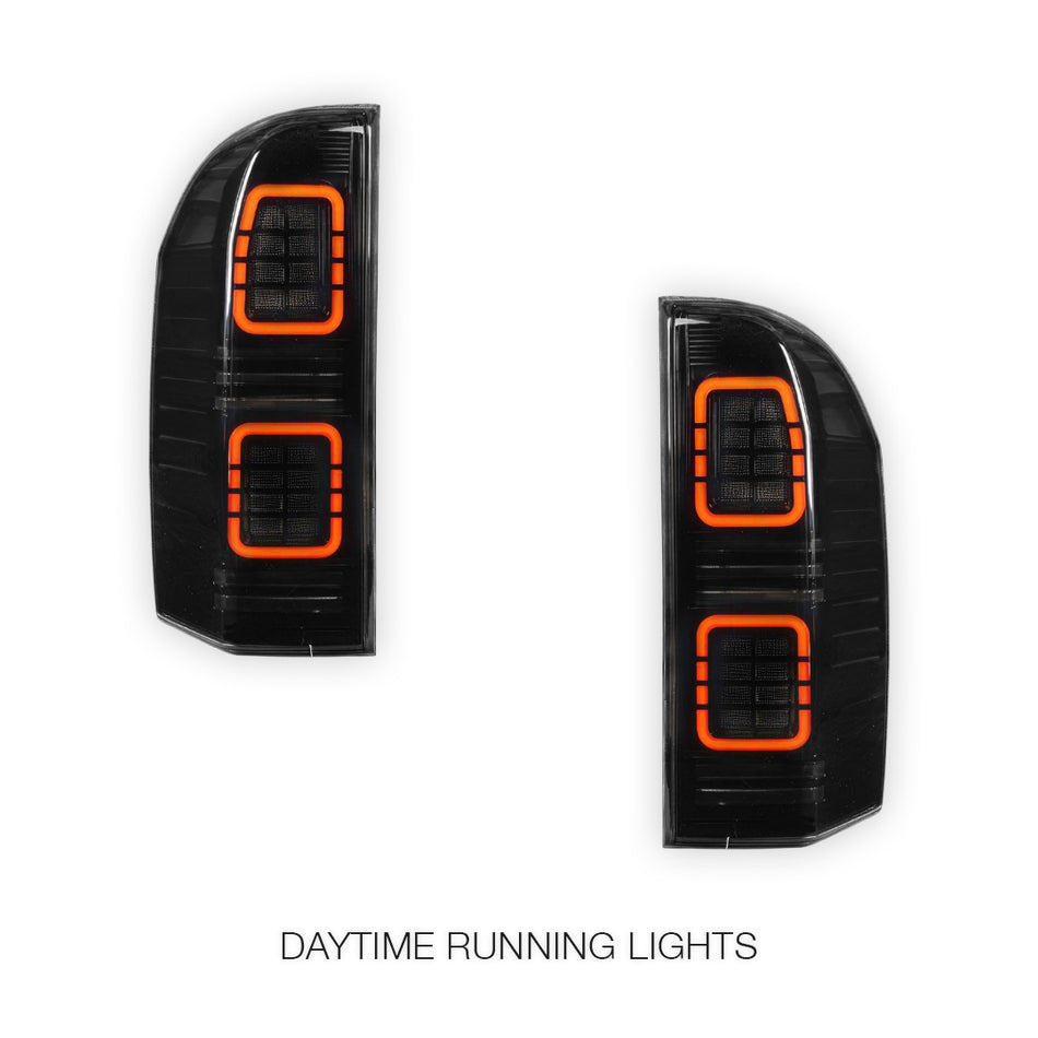 Nissan Patrol GU (2005 - 2016) Full Smoked Sequential LED Tail Lights LH + RH
