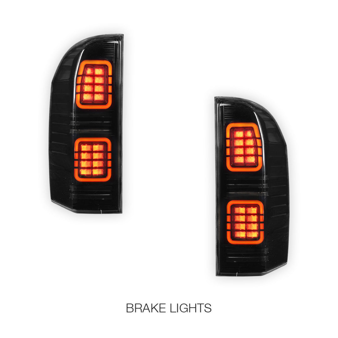 Nissan Patrol GU (2005 - 2016) Full Smoked Sequential LED Tail Lights LH + RH